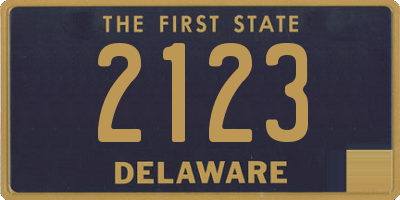 DE license plate 2123