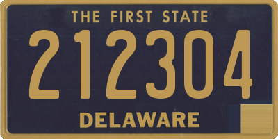 DE license plate 212304