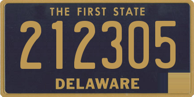DE license plate 212305