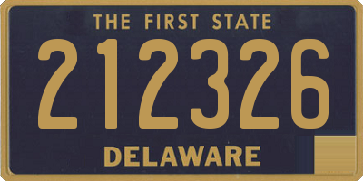 DE license plate 212326