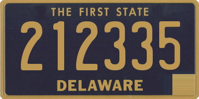 DE license plate 212335