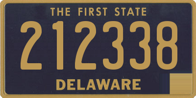 DE license plate 212338