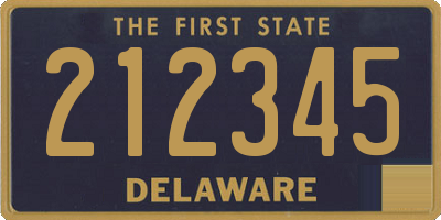 DE license plate 212345