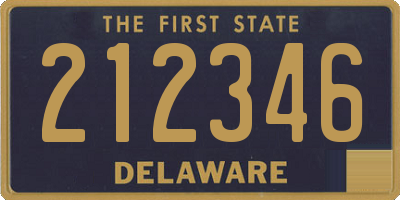 DE license plate 212346