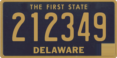 DE license plate 212349