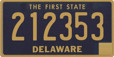 DE license plate 212353