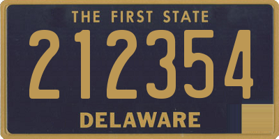 DE license plate 212354