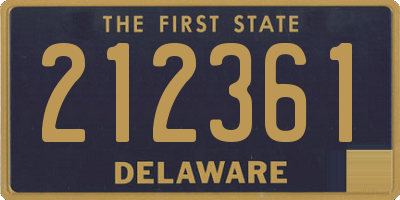 DE license plate 212361