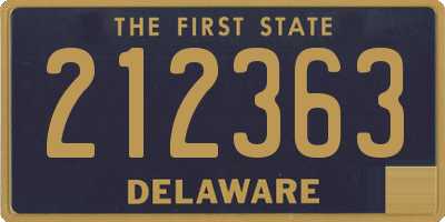 DE license plate 212363