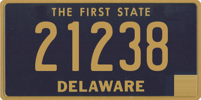 DE license plate 21238