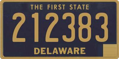 DE license plate 212383