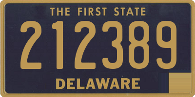 DE license plate 212389