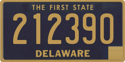 DE license plate 212390