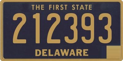 DE license plate 212393