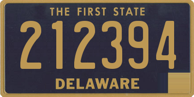 DE license plate 212394