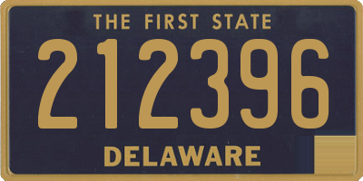 DE license plate 212396