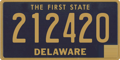 DE license plate 212420