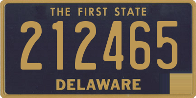 DE license plate 212465