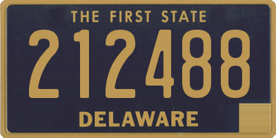 DE license plate 212488