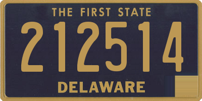 DE license plate 212514