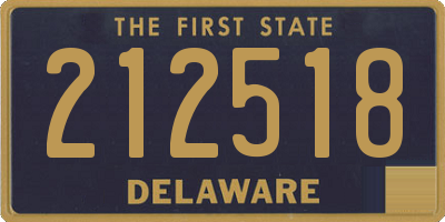 DE license plate 212518