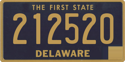 DE license plate 212520