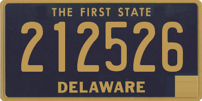 DE license plate 212526