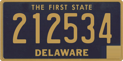 DE license plate 212534