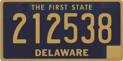 DE license plate 212538