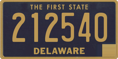 DE license plate 212540