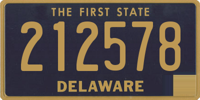 DE license plate 212578