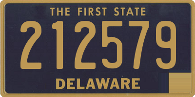 DE license plate 212579