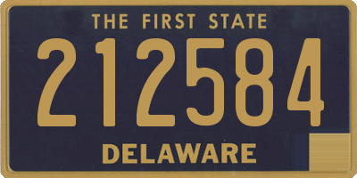 DE license plate 212584