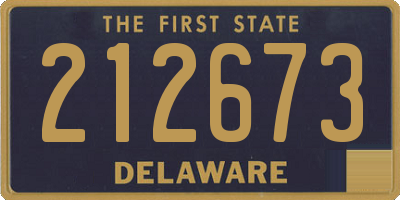 DE license plate 212673