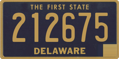DE license plate 212675
