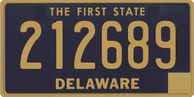 DE license plate 212689