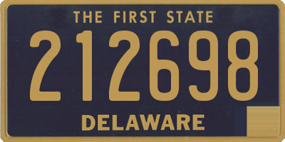 DE license plate 212698