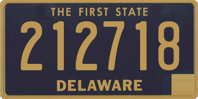 DE license plate 212718