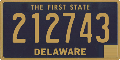 DE license plate 212743