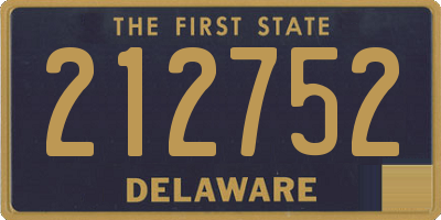 DE license plate 212752