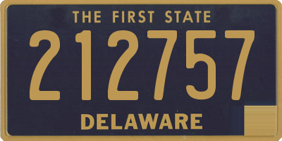 DE license plate 212757