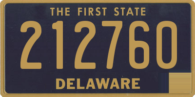 DE license plate 212760
