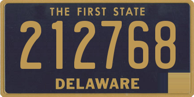 DE license plate 212768