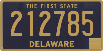 DE license plate 212785