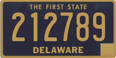 DE license plate 212789