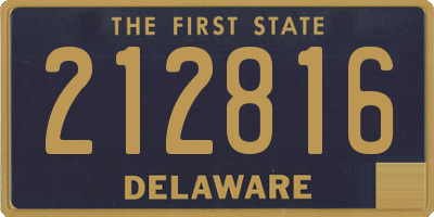 DE license plate 212816