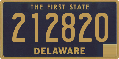 DE license plate 212820