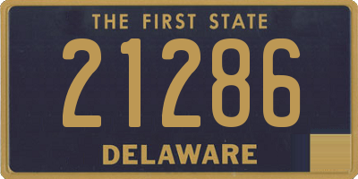 DE license plate 21286