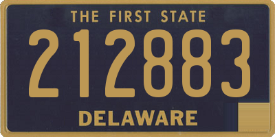 DE license plate 212883