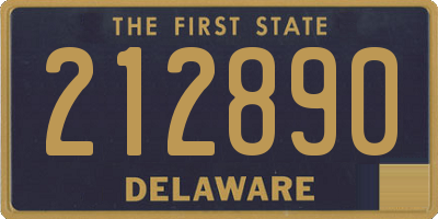 DE license plate 212890